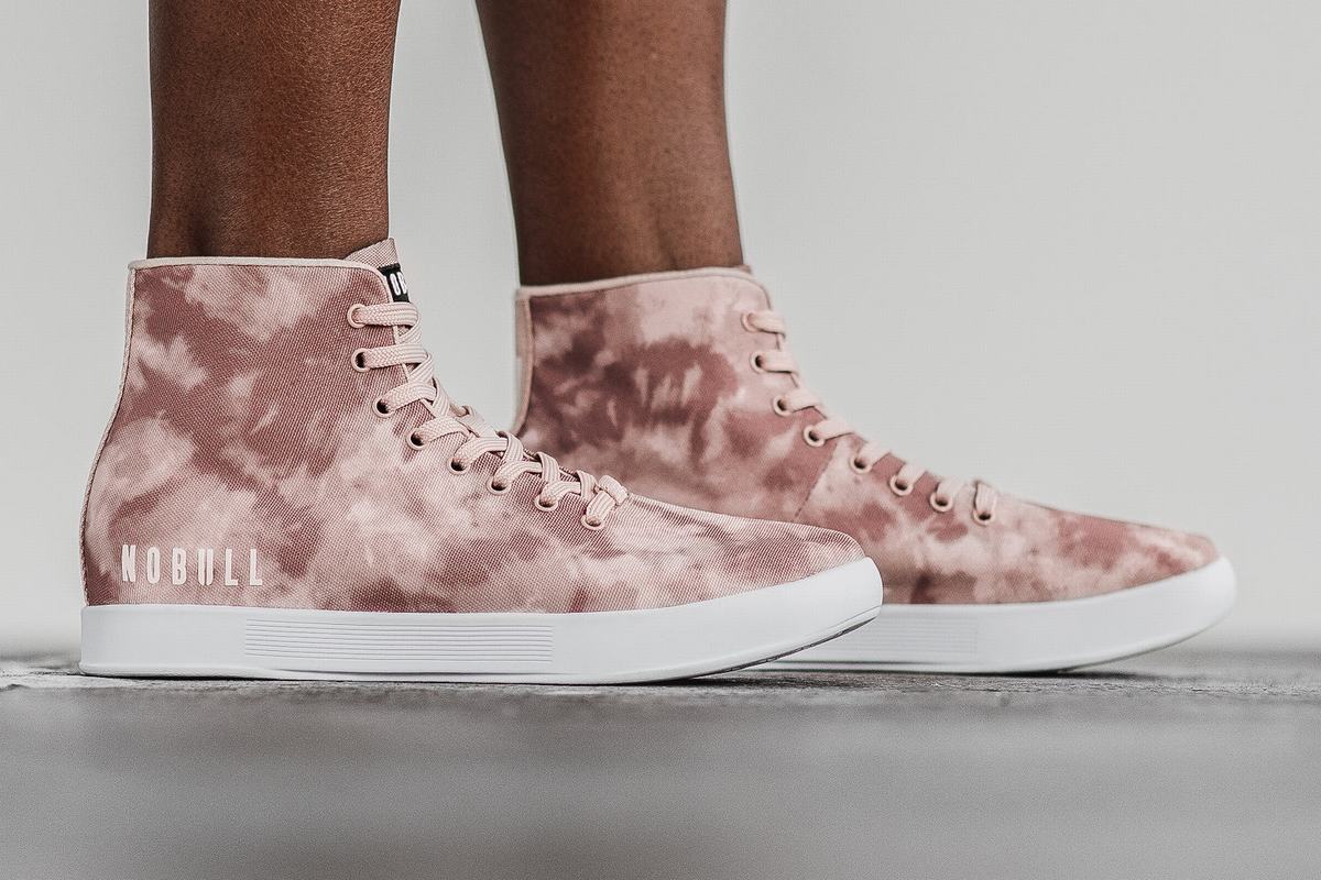 Basket Nobull High-Top Tie-Dye Canvas Trainer Femme Rose | QD8123647