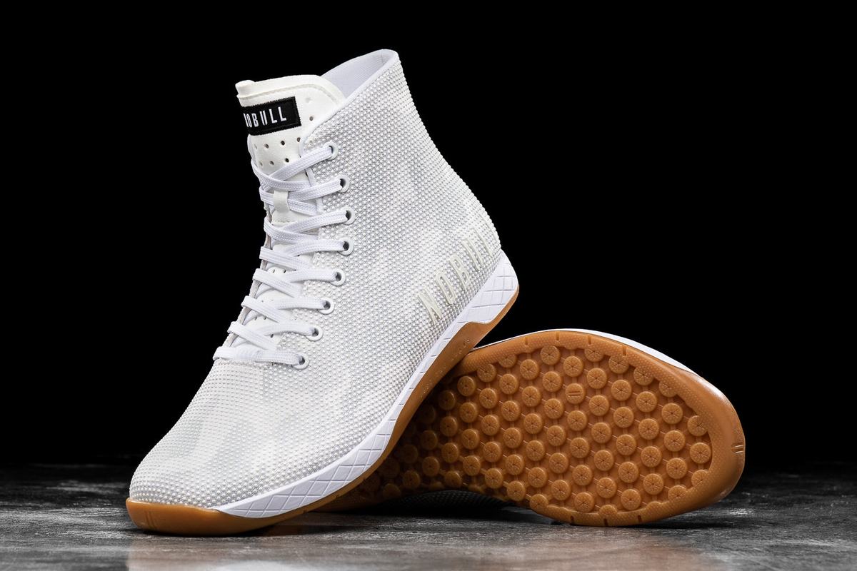 Basket Nobull High-Top Trainer Femme Blanche Camouflage | HY2450731