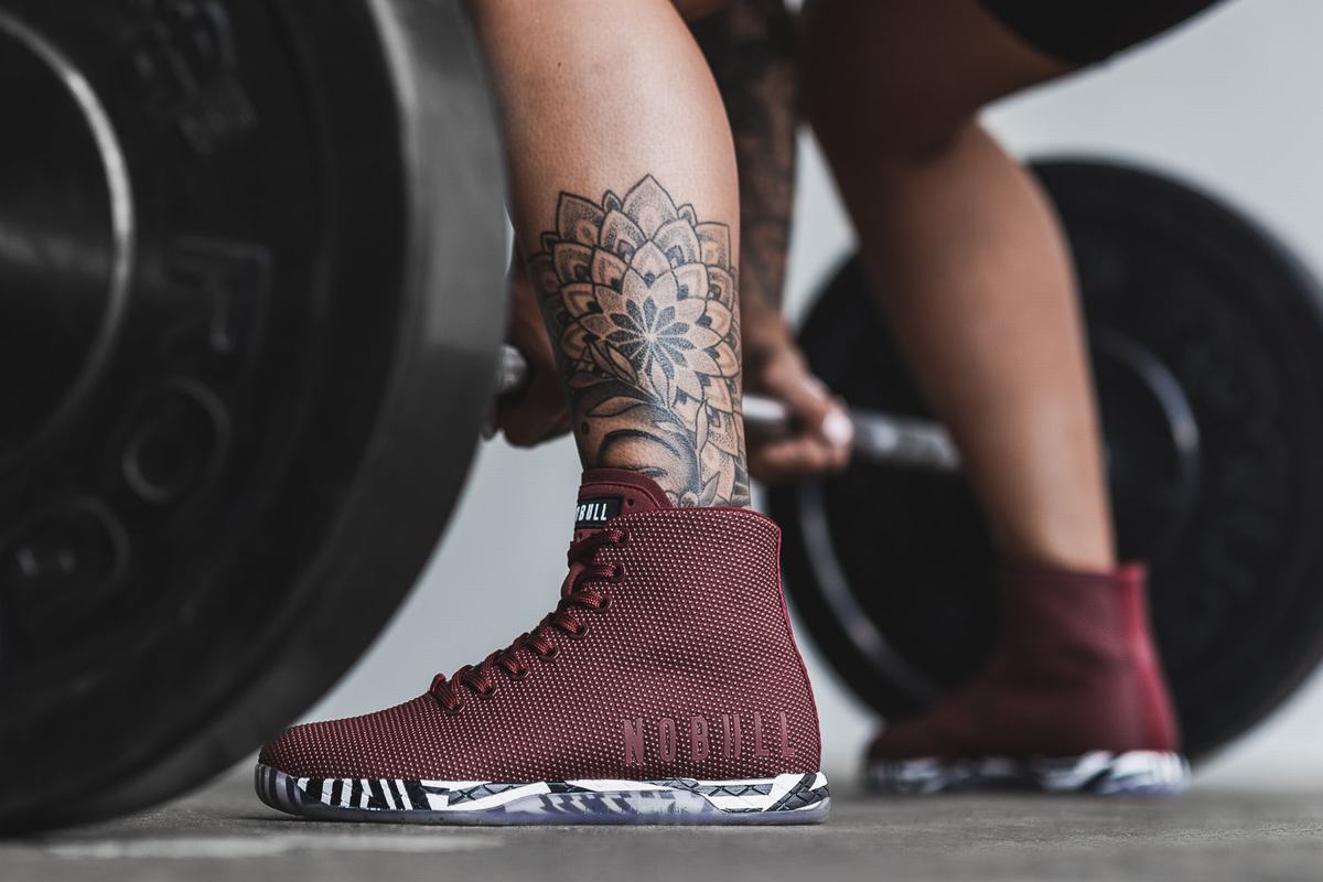 Basket Nobull High-Top Trainer Femme Rouge Foncé | VJ4901583