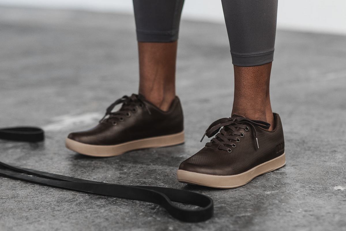 Basket Nobull Leather Trainer Femme Marron | MT1234069