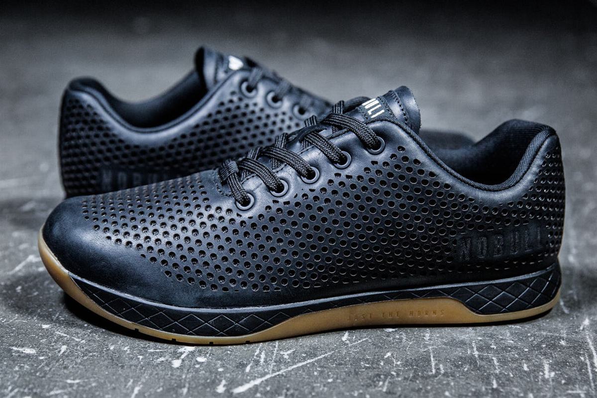 Basket Nobull Leather Trainer Homme Noir | DB3098641