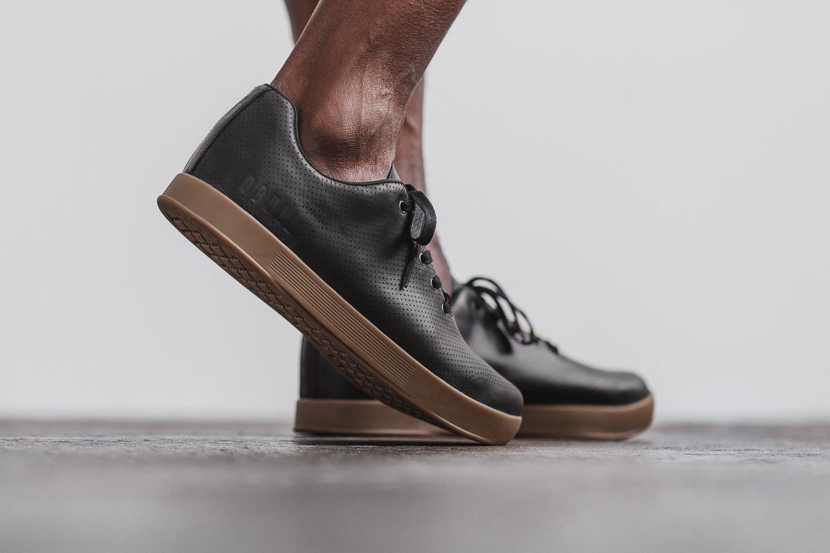 Basket Nobull Leather Trainer Homme Noir | LJ9423056