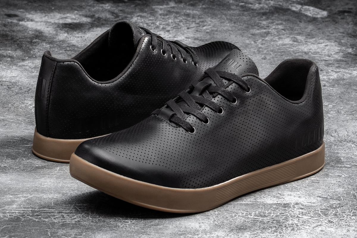 Basket Nobull Leather Trainer Homme Noir | LJ9423056