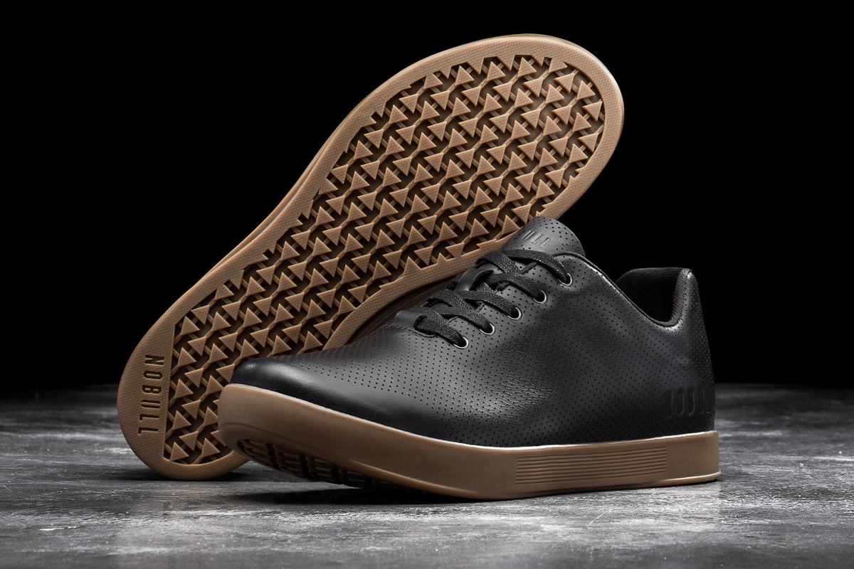 Basket Nobull Leather Trainer Homme Noir | LJ9423056