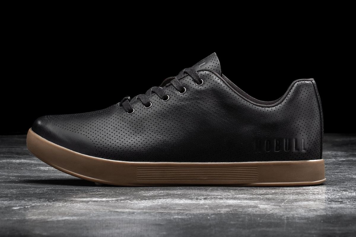 Basket Nobull Leather Trainer Homme Noir | LJ9423056