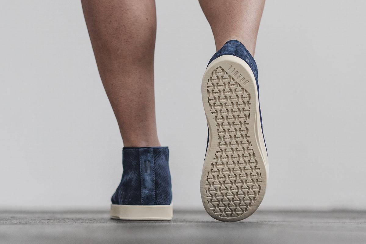 Basket Nobull Suede Mid Trainer Femme Bleu Marine Blanche | LA3092815