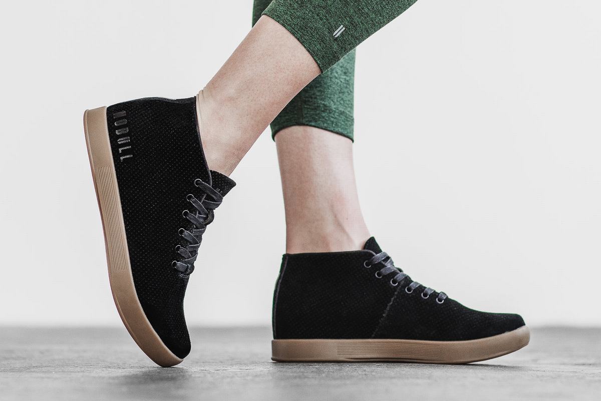 Basket Nobull Suede Mid Trainer Femme Noir | ZU2430976