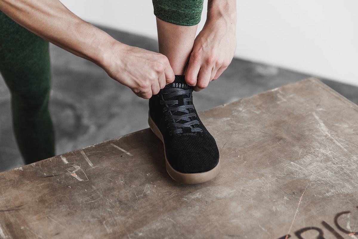 Basket Nobull Suede Mid Trainer Femme Noir | ZU2430976