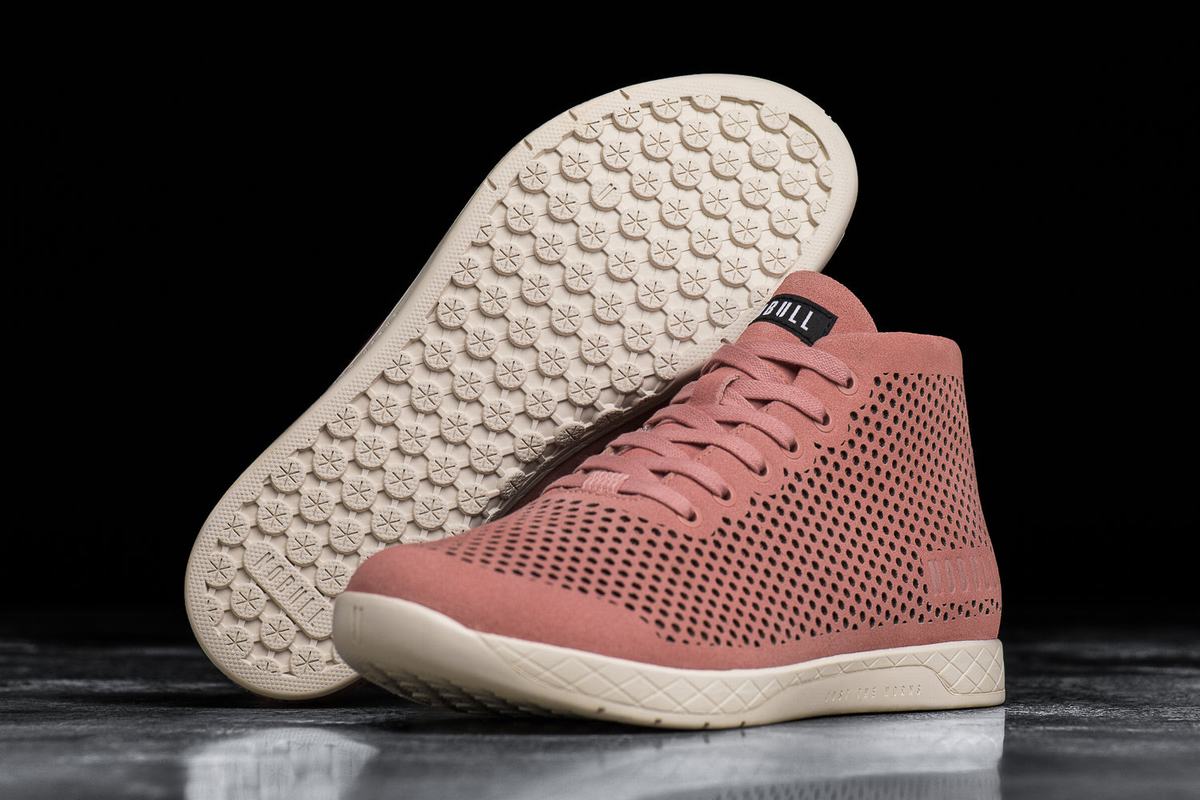 Basket Nobull Suede Mid Trainer Femme Rose | YZ2415896