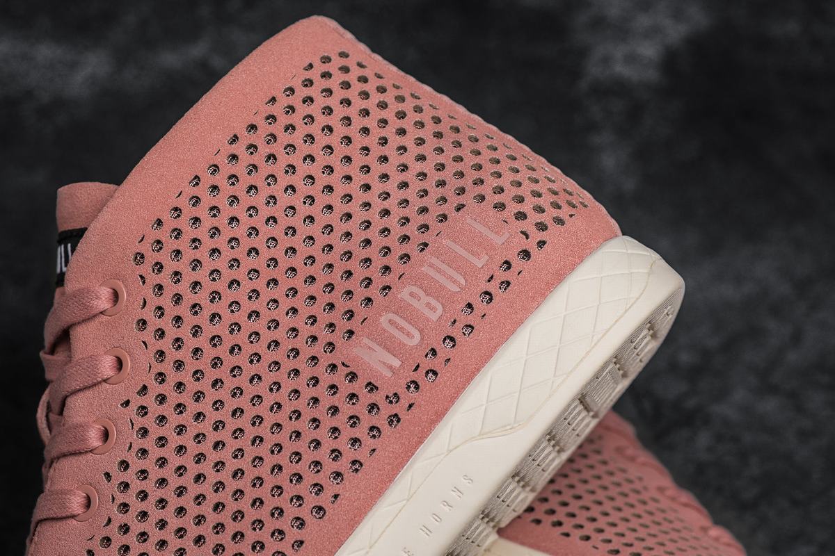 Basket Nobull Suede Mid Trainer Femme Rose | YZ2415896
