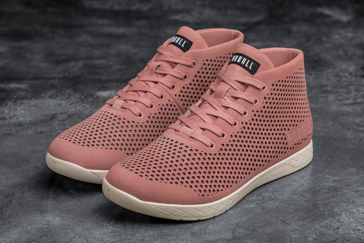 Basket Nobull Suede Mid Trainer Femme Rose | YZ2415896