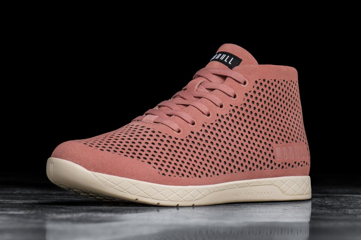 Basket Nobull Suede Mid Trainer Femme Rose | YZ2415896