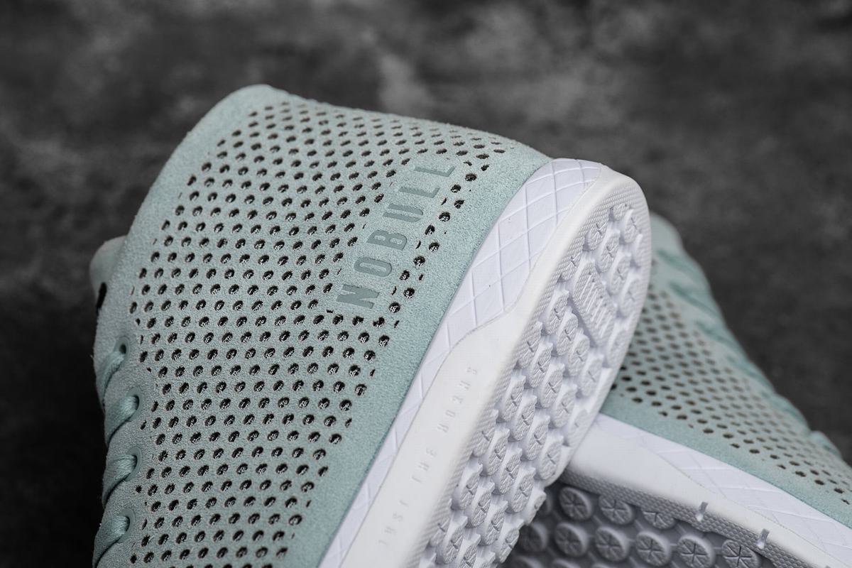 Basket Nobull Suede Mid Trainer Femme Vert | WN3571846