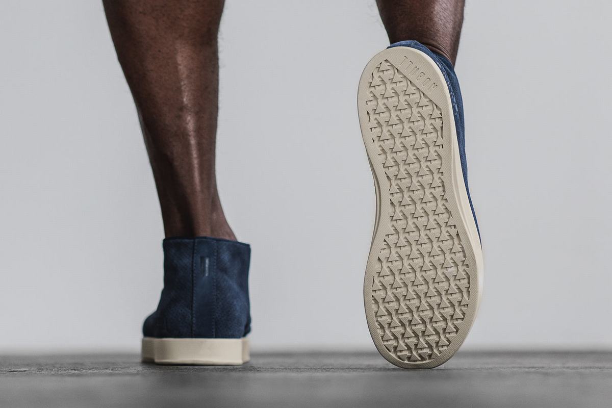 Basket Nobull Suede Mid Trainer Homme Bleu Marine Blanche | DL4379528