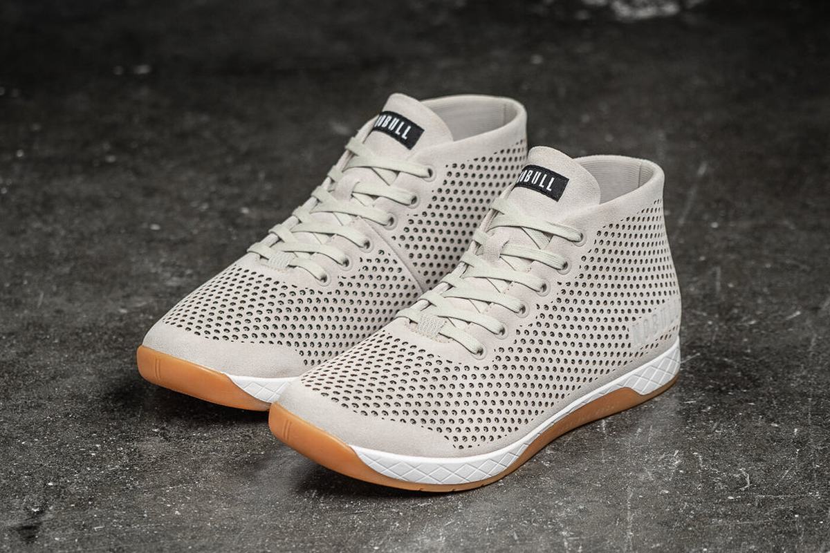 Basket Nobull Suede Mid Trainer Homme Grise | KI8619354