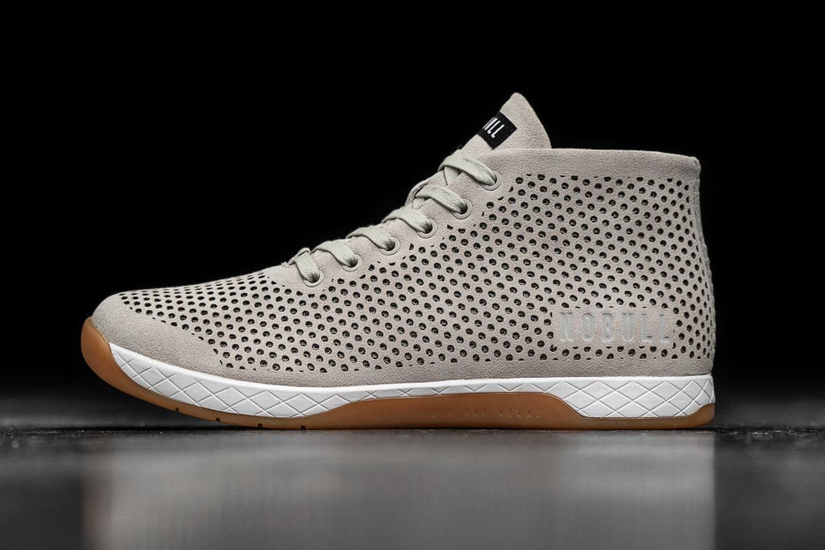 Basket Nobull Suede Mid Trainer Homme Grise | KI8619354