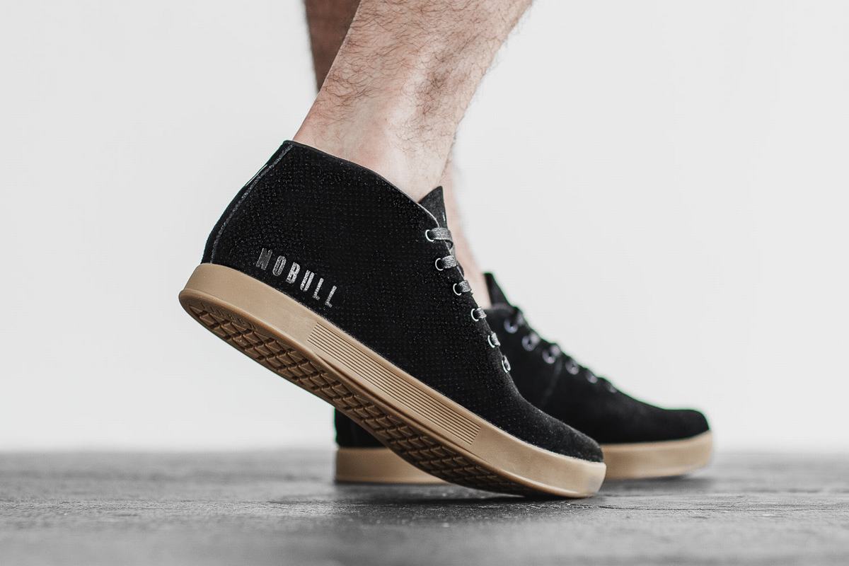Basket Nobull Suede Mid Trainer Homme Noir | KD9540678