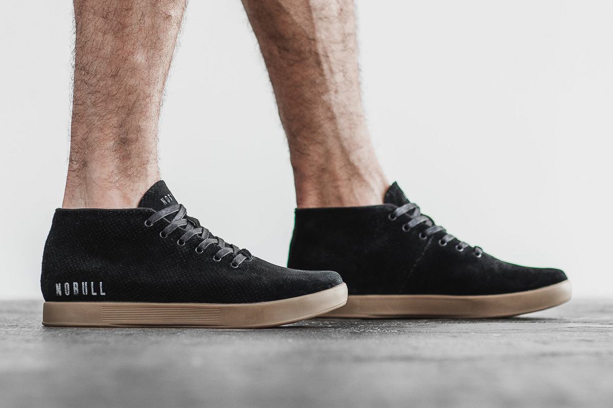 Basket Nobull Suede Mid Trainer Homme Noir | KD9540678