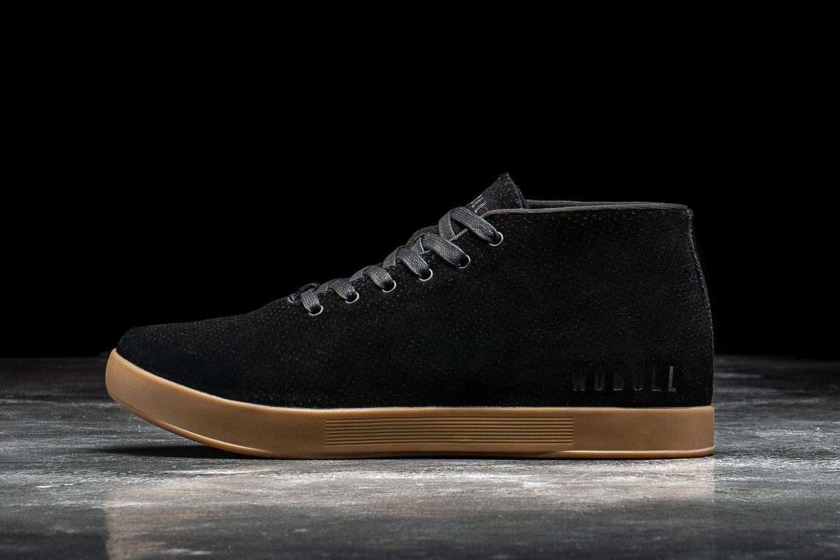 Basket Nobull Suede Mid Trainer Homme Noir | KD9540678