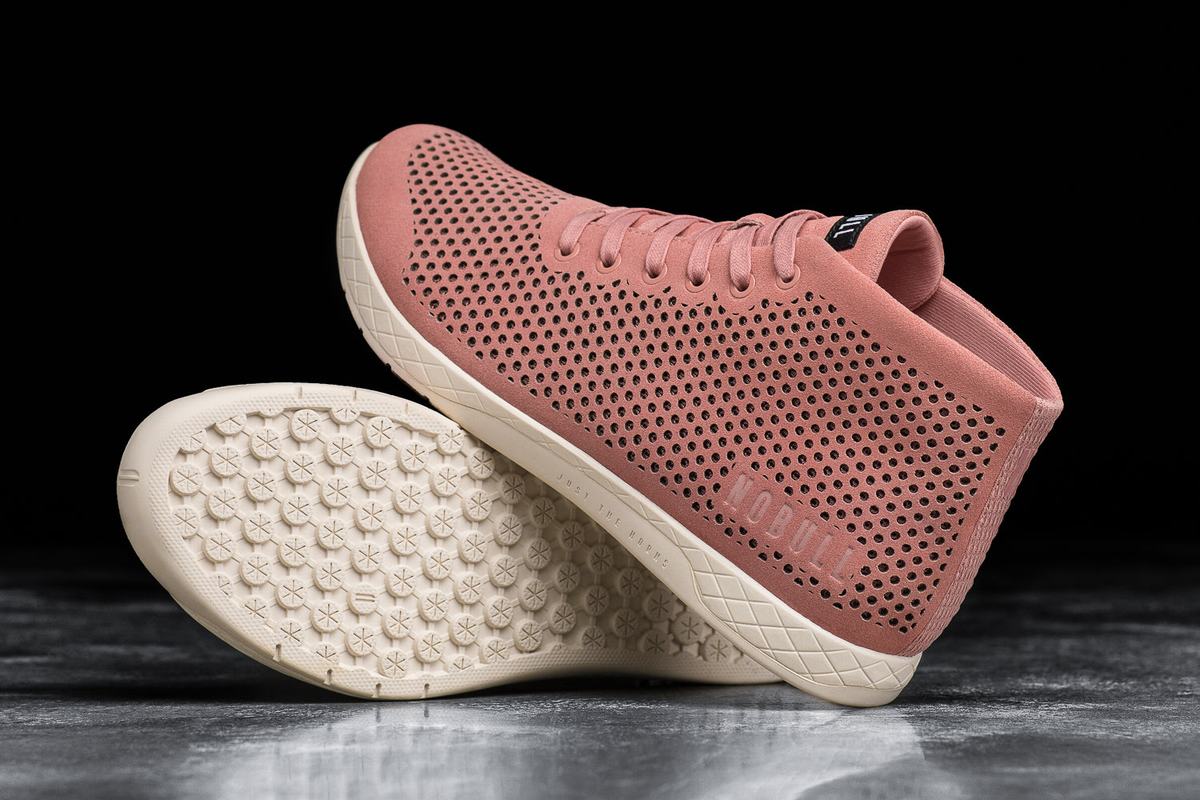 Basket Nobull Suede Mid Trainer Homme Rose | AJ0923571