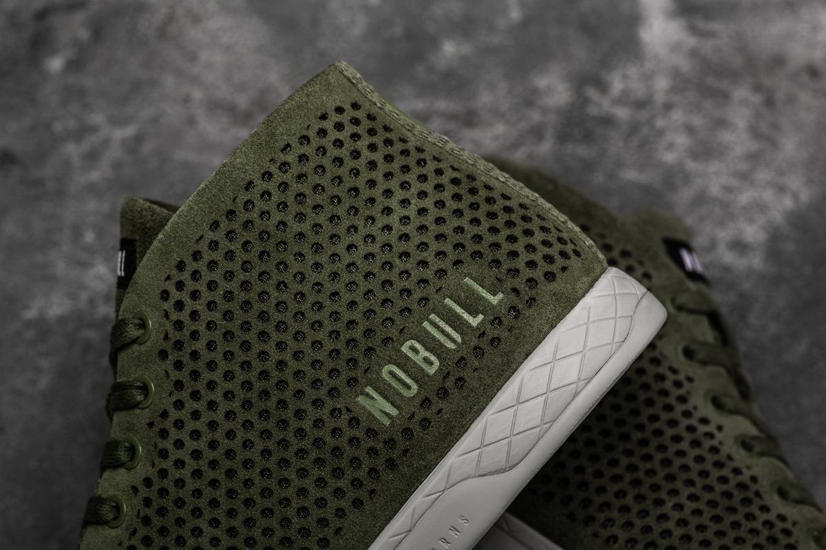Basket Nobull Suede Mid Trainer Homme Vert Olive | RQ1982305