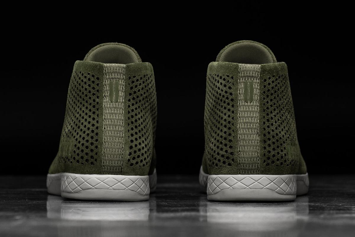 Basket Nobull Suede Mid Trainer Homme Vert Olive | RQ1982305