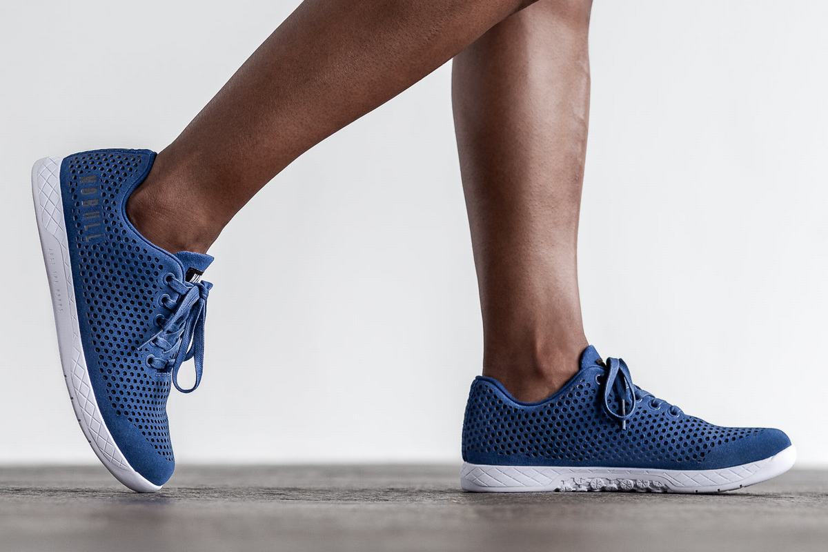 Basket Nobull Suede Trainer Femme Bleu | CB3942701