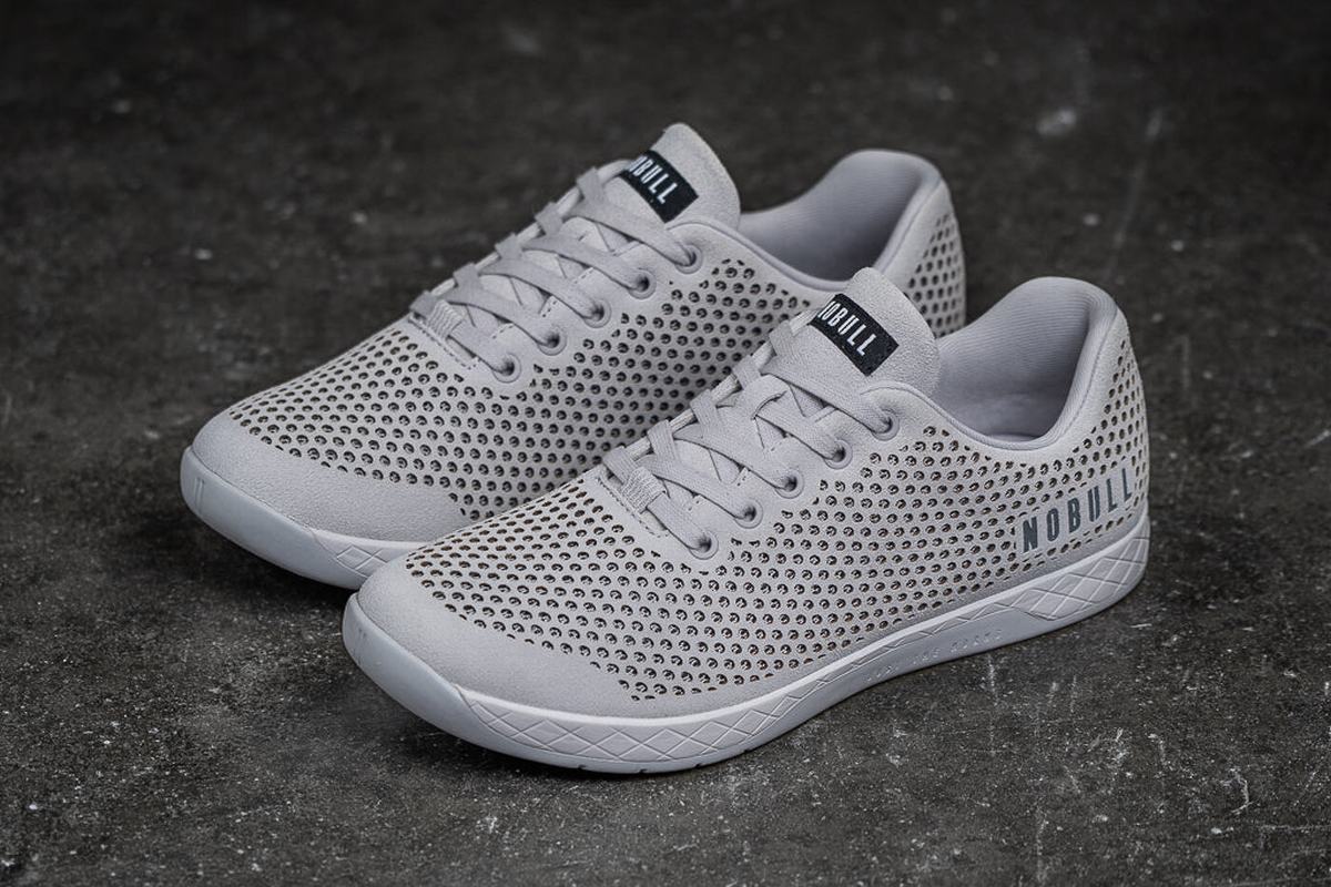 Basket Nobull Suede Trainer Femme Grise Clair | XU6827594