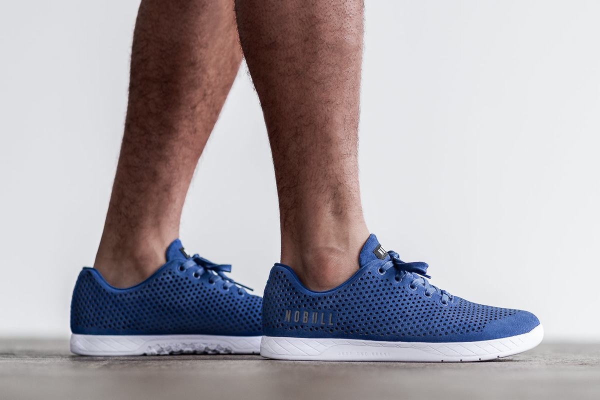 Basket Nobull Suede Trainer Homme Bleu | SE0396821
