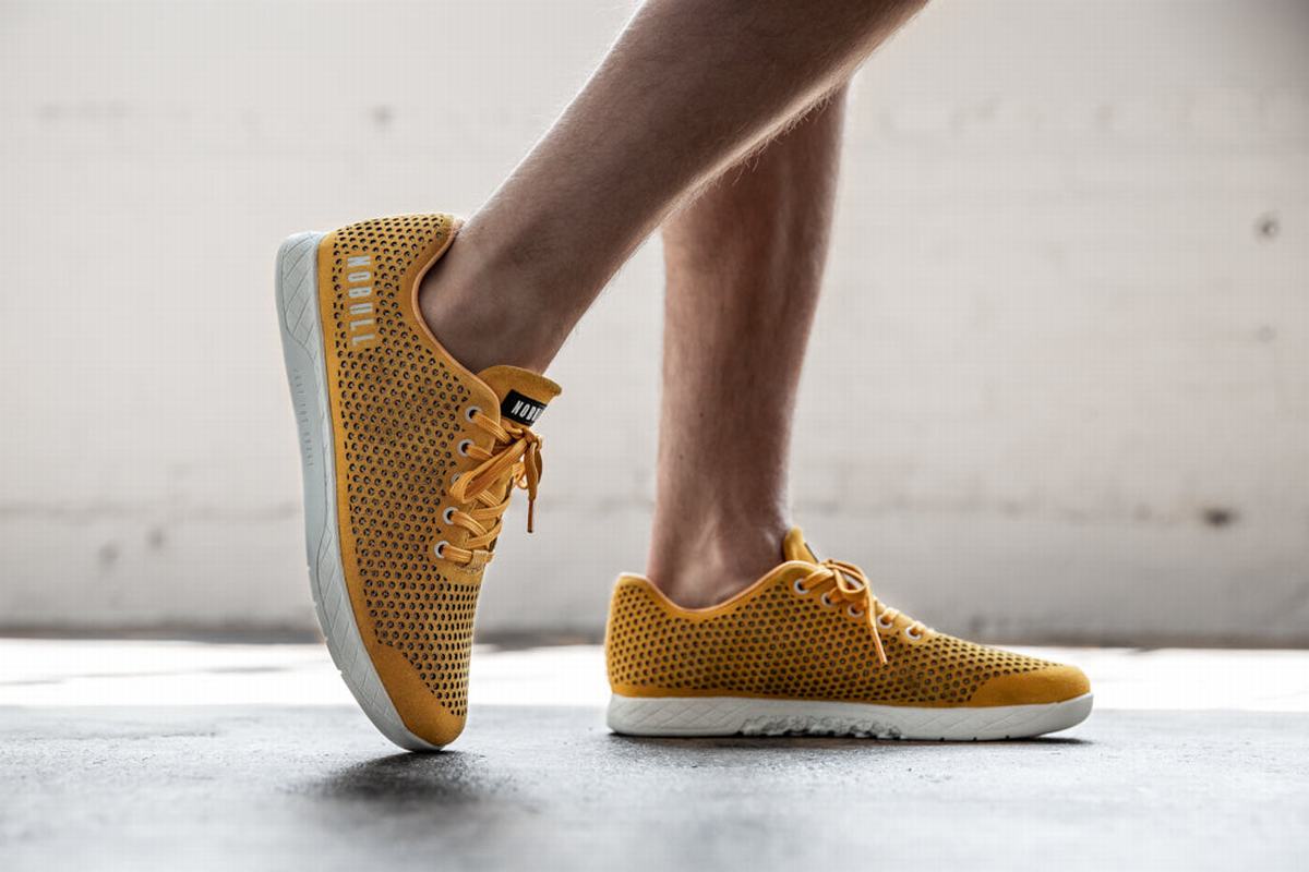 Basket Nobull Suede Trainer Homme Jaune | PL0951376