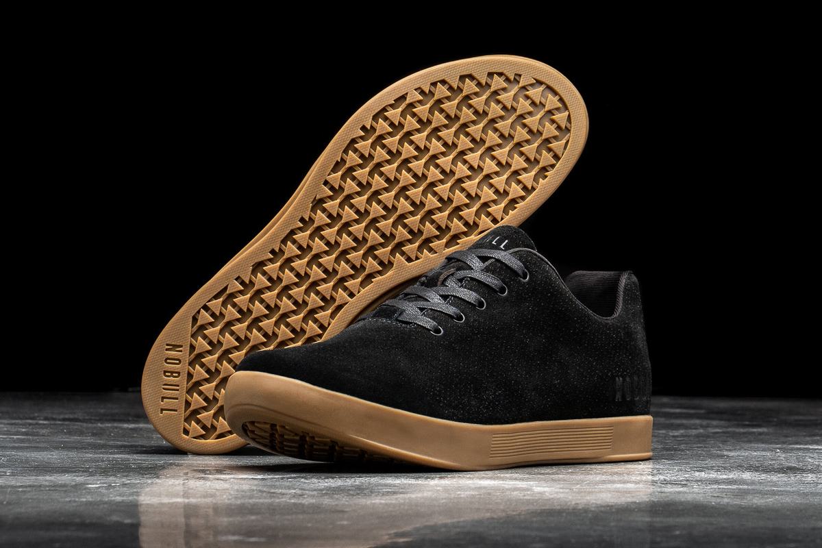 Basket Nobull Suede Trainer Homme Noir | EK7834125