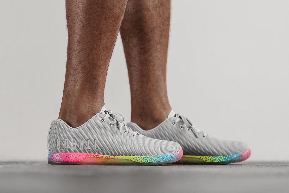 Basket Nobull Superfabric Arctic Neon Trainer Homme Grise Multicolore | PW9461250