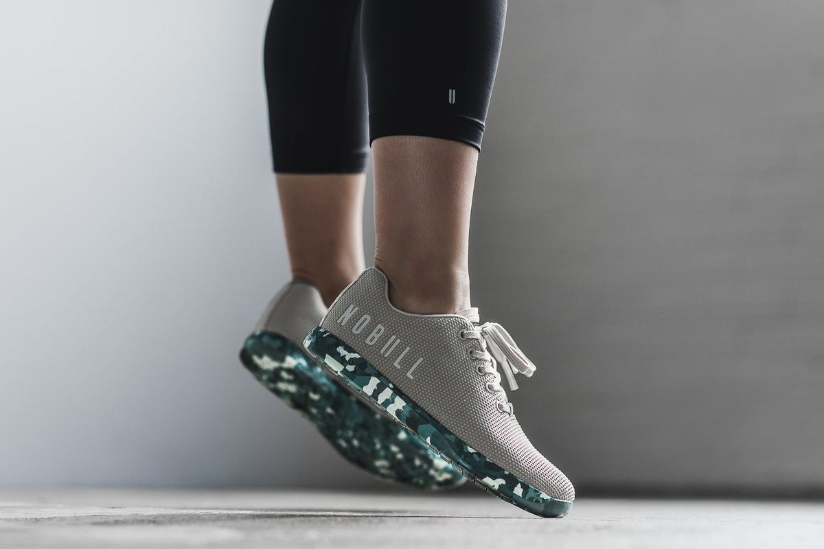 Basket Nobull Superfabric Arctic Trainer Femme Grise Turquoise | OC2093715