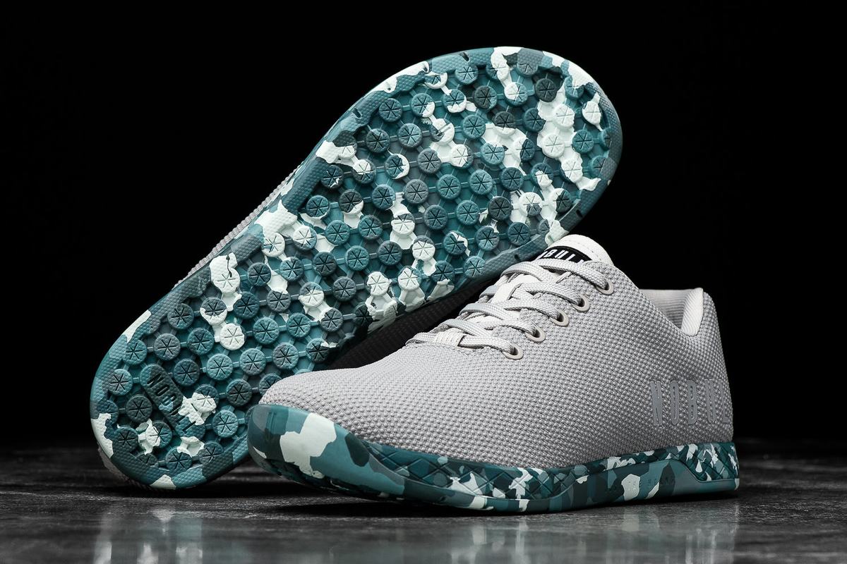 Basket Nobull Superfabric Arctic Trainer Femme Grise Turquoise | OC2093715