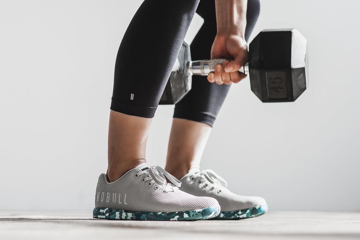 Basket Nobull Superfabric Arctic Trainer Femme Grise Turquoise | OC2093715