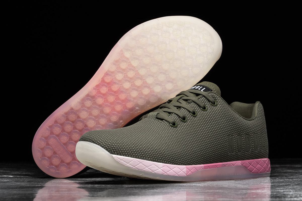 Basket Nobull Superfabric Army Trainer Femme Rose | EJ0293658
