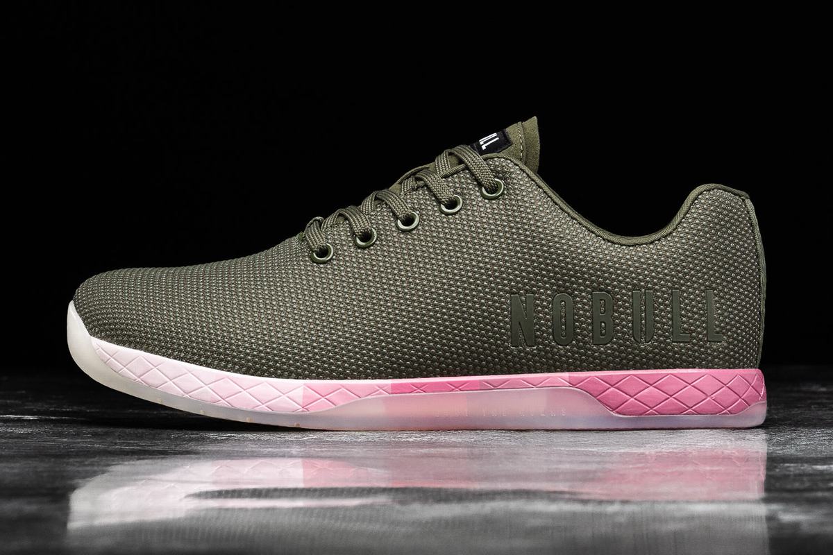 Basket Nobull Superfabric Army Trainer Femme Rose | EJ0293658