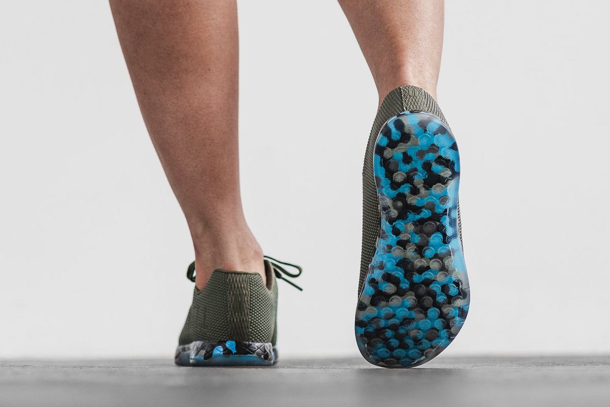 Basket Nobull Superfabric Army Trainer Femme Vert Olive Bleu | ZB2917846