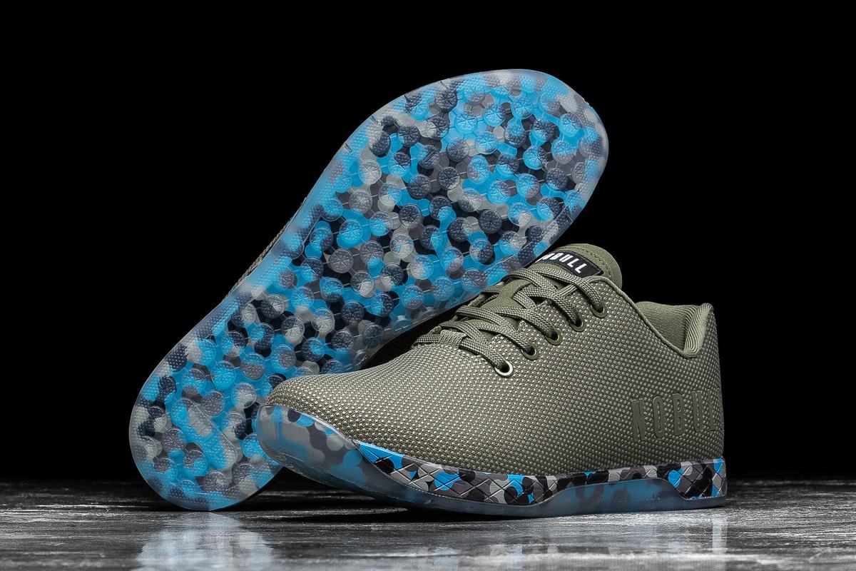 Basket Nobull Superfabric Army Trainer Femme Vert Olive Bleu | ZB2917846