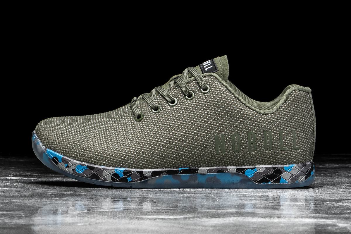 Basket Nobull Superfabric Army Trainer Femme Vert Olive Bleu | ZB2917846