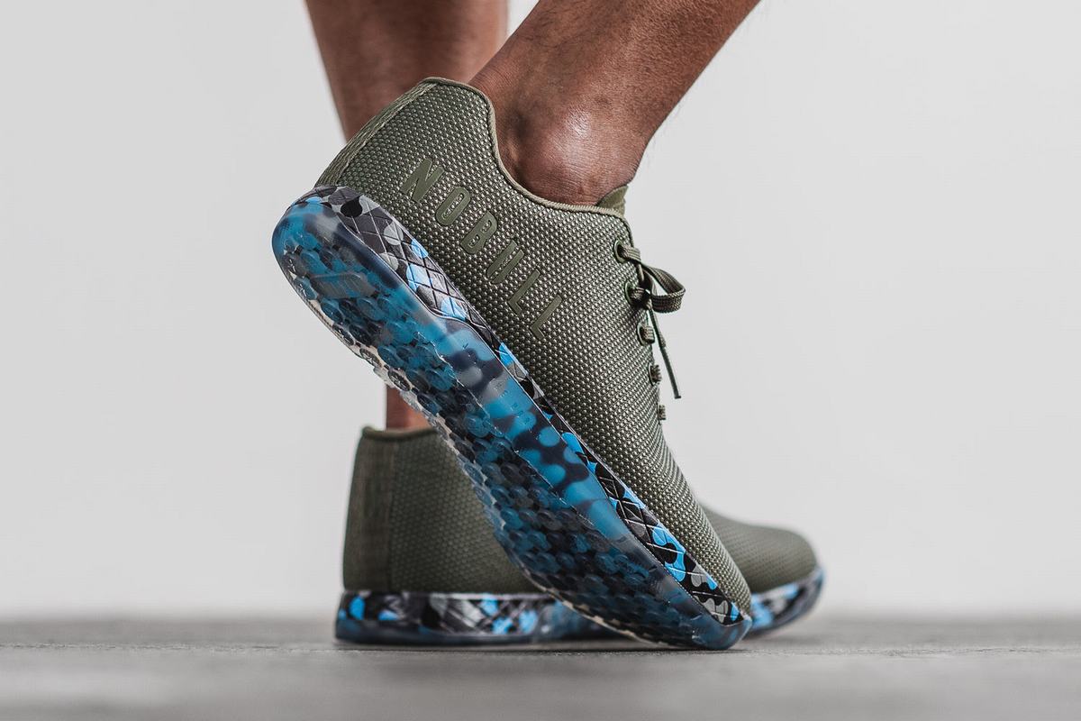 Basket Nobull Superfabric Army Trainer Homme Vert Olive Bleu | IR0785316