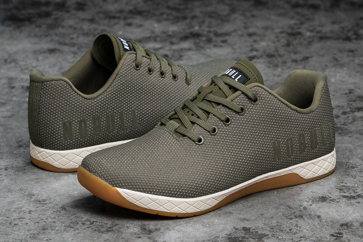 Basket Nobull Superfabric Army Trainer Homme Blanche | YL2106578
