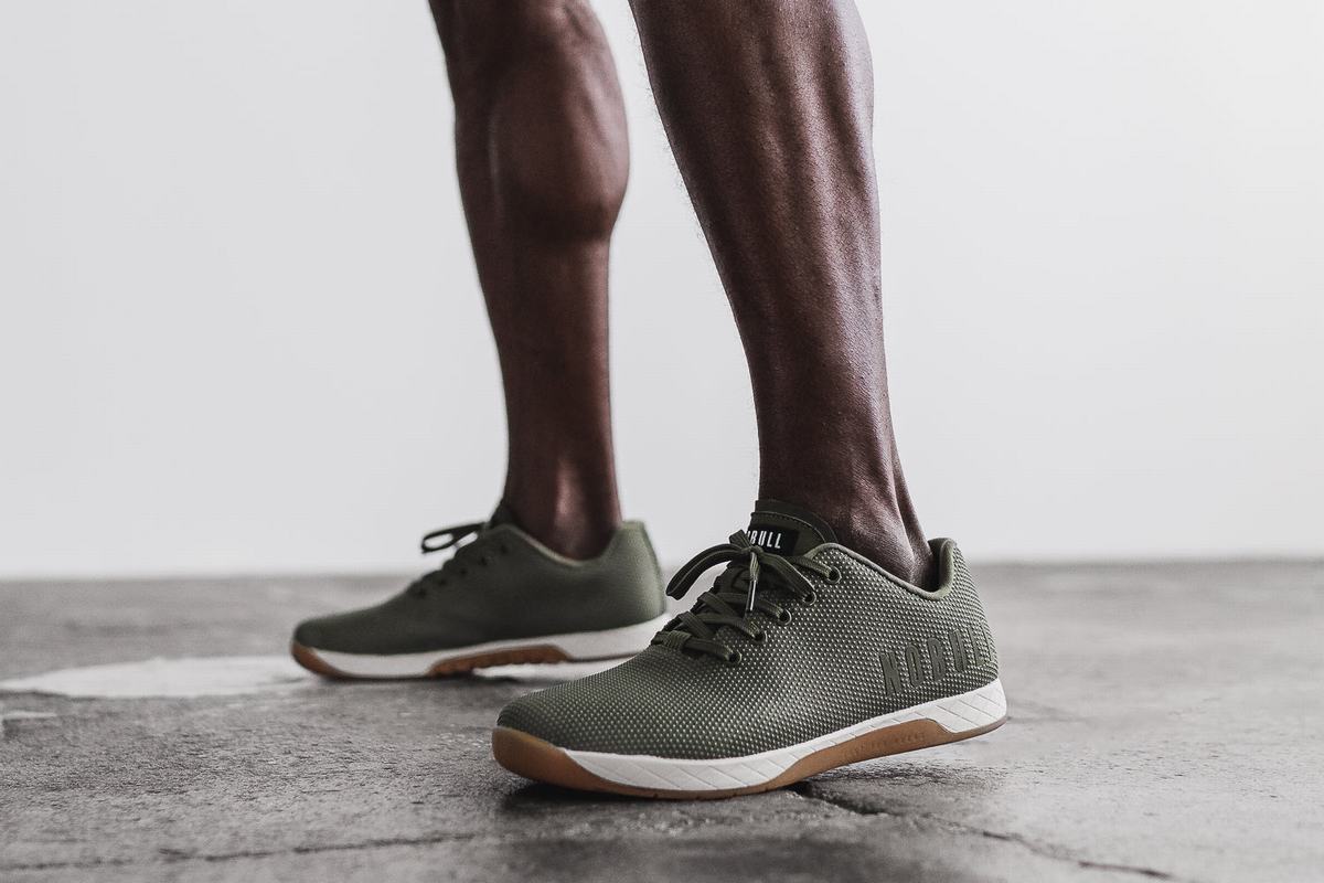 Basket Nobull Superfabric Army Trainer Homme Blanche | YL2106578
