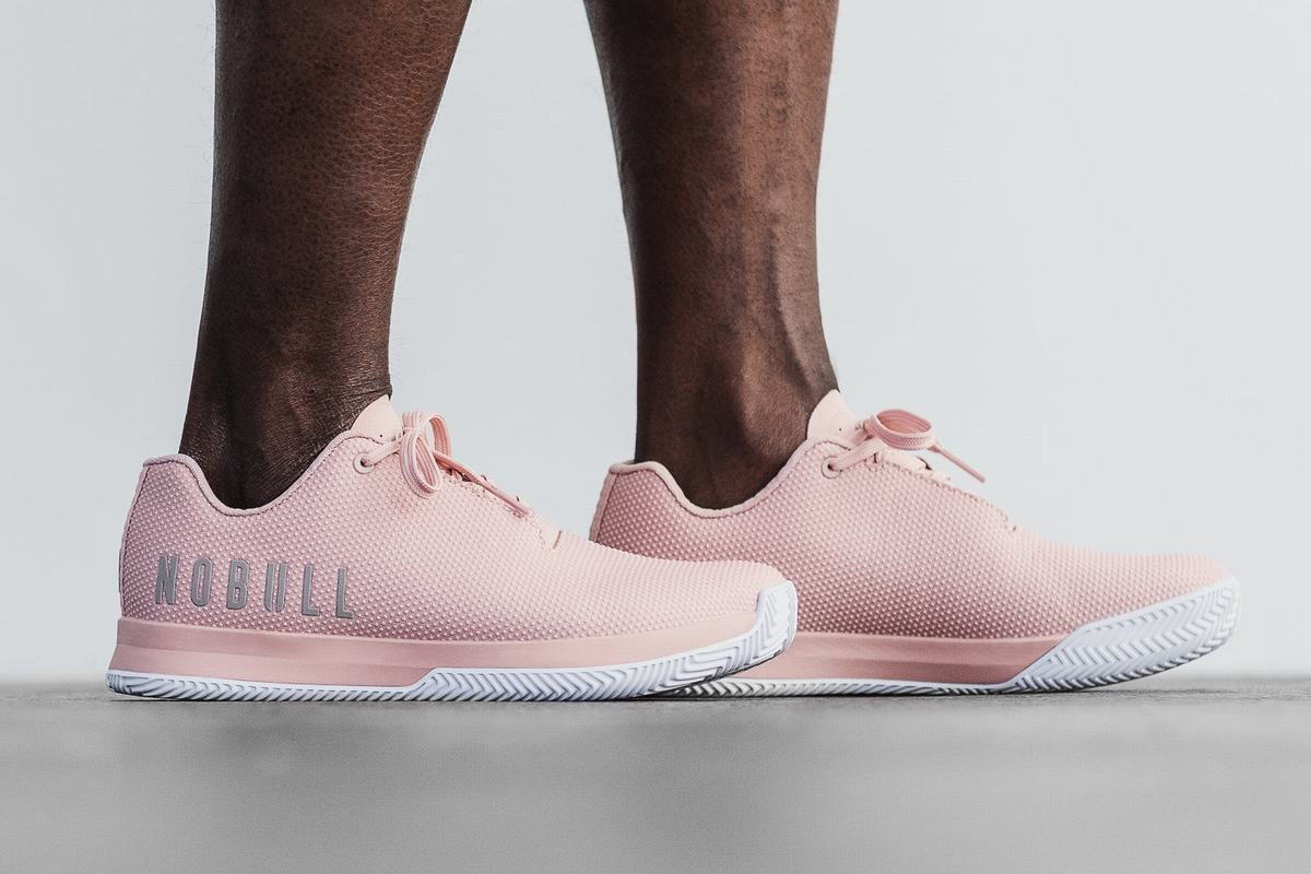 Basket Nobull Superfabric Court Trainer Homme Rose Blanche | JA4706951
