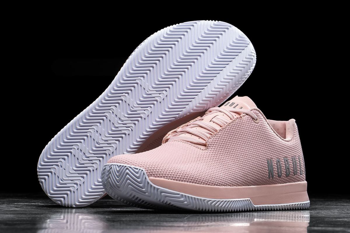 Basket Nobull Superfabric Court Trainer Homme Rose Blanche | JA4706951