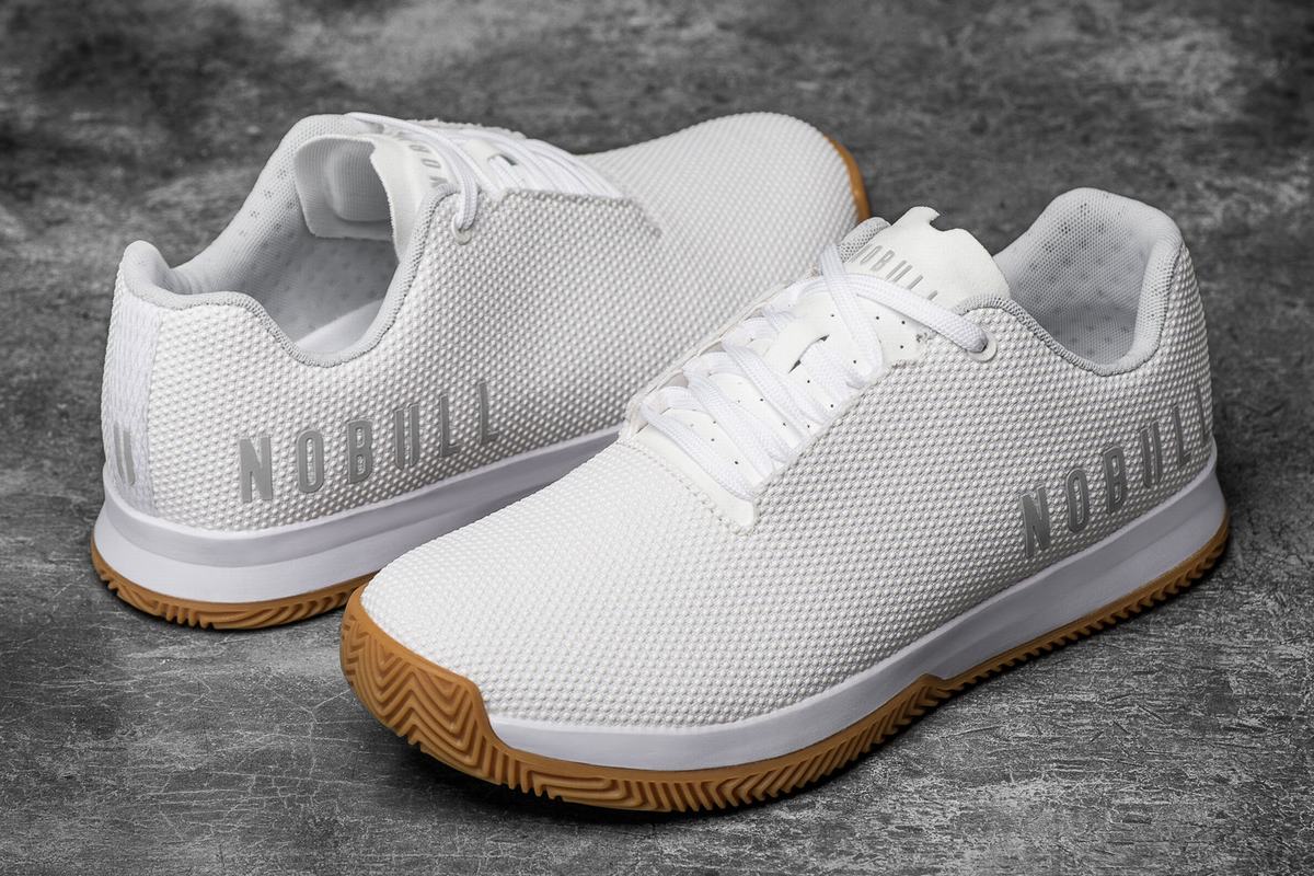 Basket Nobull Superfabric Court Trainer Femme Blanche | KM4839502