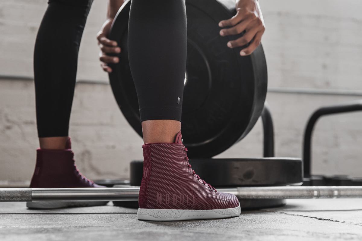 Basket Nobull Superfabric High-Top Arctic Trainer Femme Rouge Foncé | VR1206943
