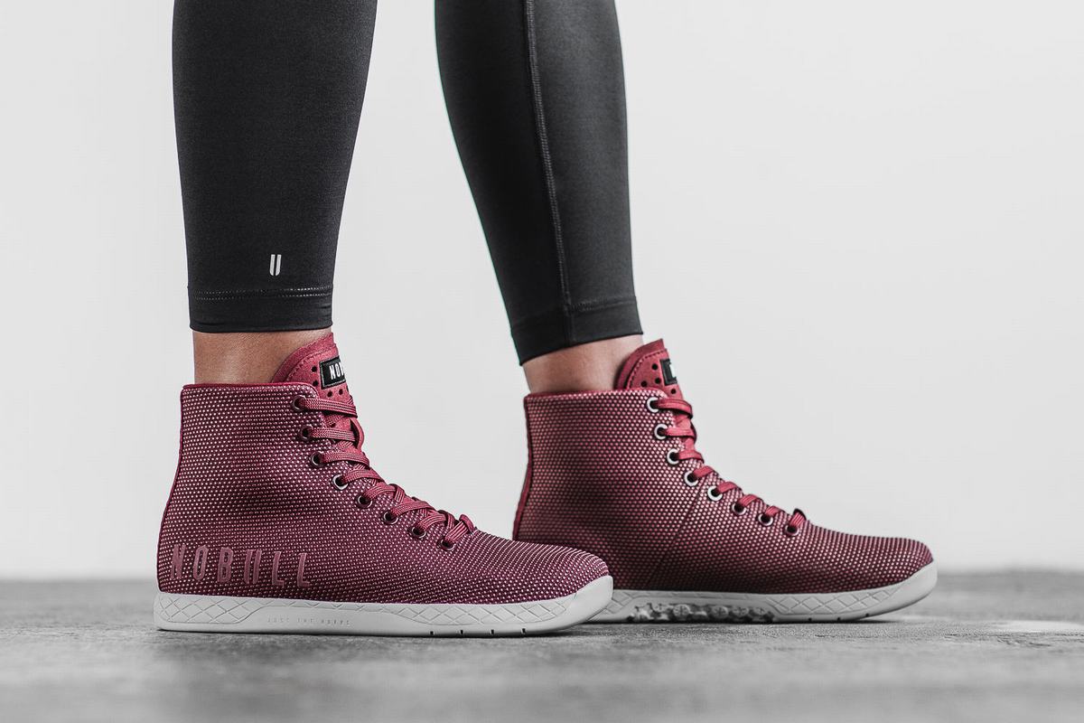 Basket Nobull Superfabric High-Top Arctic Trainer Femme Rouge Foncé | VR1206943