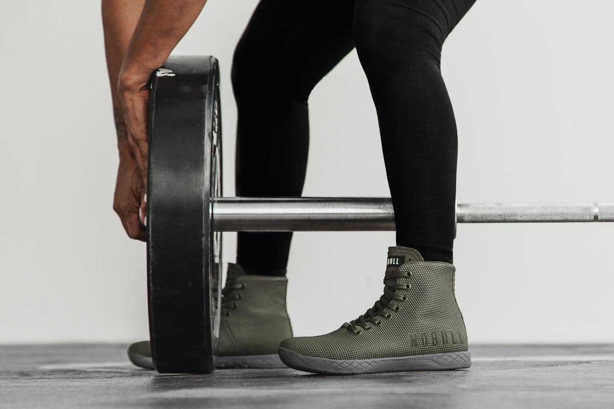 Basket Nobull Superfabric High-Top Army Trainer Femme Grise | AT9806531