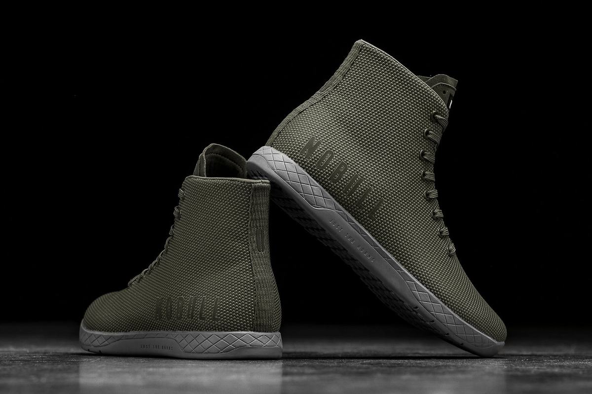 Basket Nobull Superfabric High-Top Army Trainer Femme Grise | AT9806531